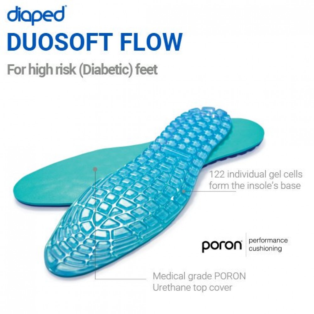 Diaped Duosoft Flow Insoles Diabetic Insole Footcare Fu Kang